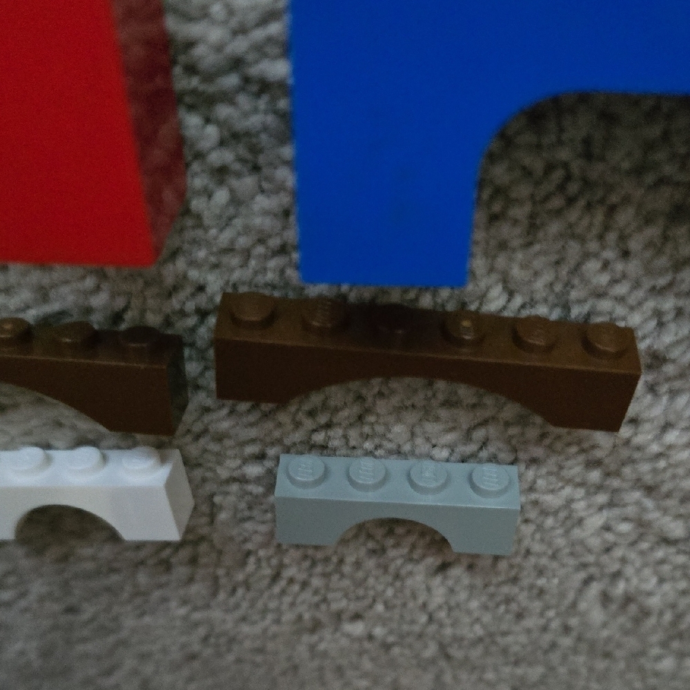 LEGO Building Block Bridge Set - Red, Blue, Brown, Gray - Picture 4 of 5